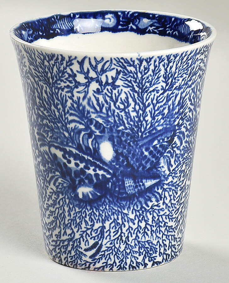 Torquay Blue (Scalloped, No Trim) 8 Oz China Juice Tumbler by Mottahedeh-1