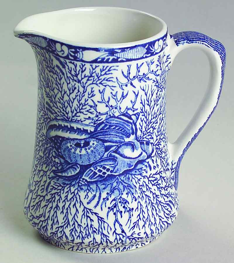 Torquay Blue (Scalloped, No Trim) Creamer by Mottahedeh-1