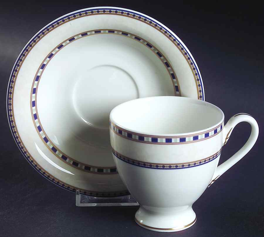 Pavillion Footed Cup & Saucer Set by Mikasa-1