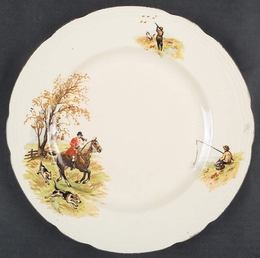 Country Life Dinner Plate by Alfred Meakin-1