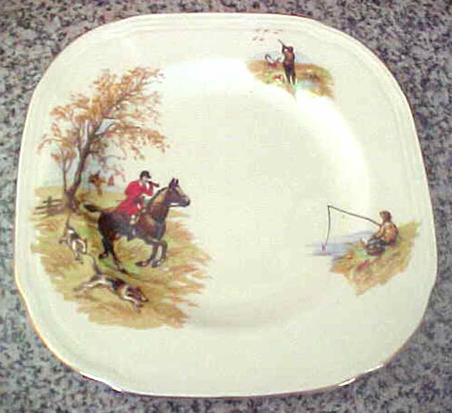 Country Life Rim Fruit/Dessert (Sauce) Bowl by Alfred Meakin-1