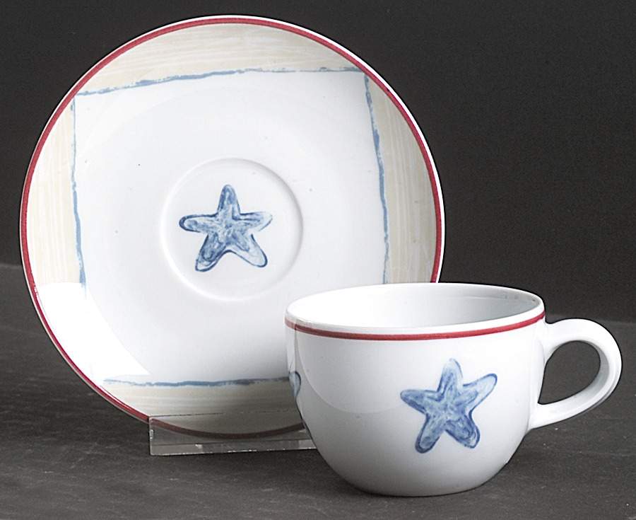Bar Harbor Flat Demitasse Cup & Saucer Set by Mikasa-1