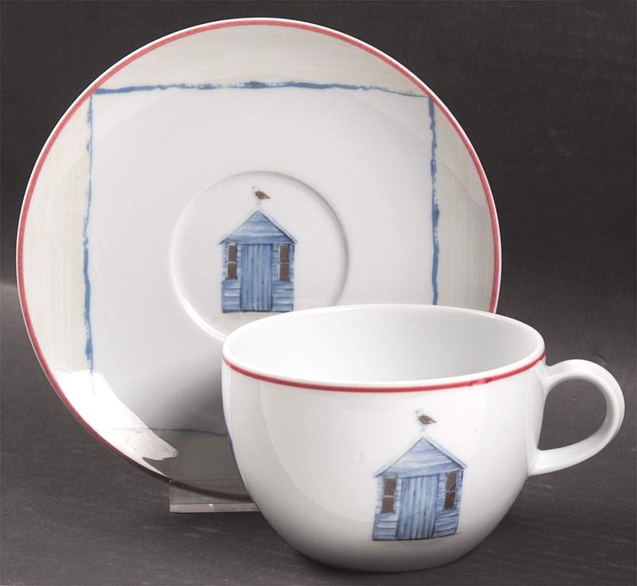 Bar Harbor Jumbo Cup & Saucer Set by Mikasa-1