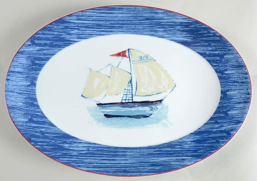 Bar Harbor 15" Oval Serving Platter by Mikasa-1