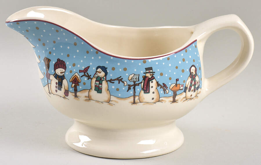 Snowmen Serenade II Gravy Boat by Meiwa-1