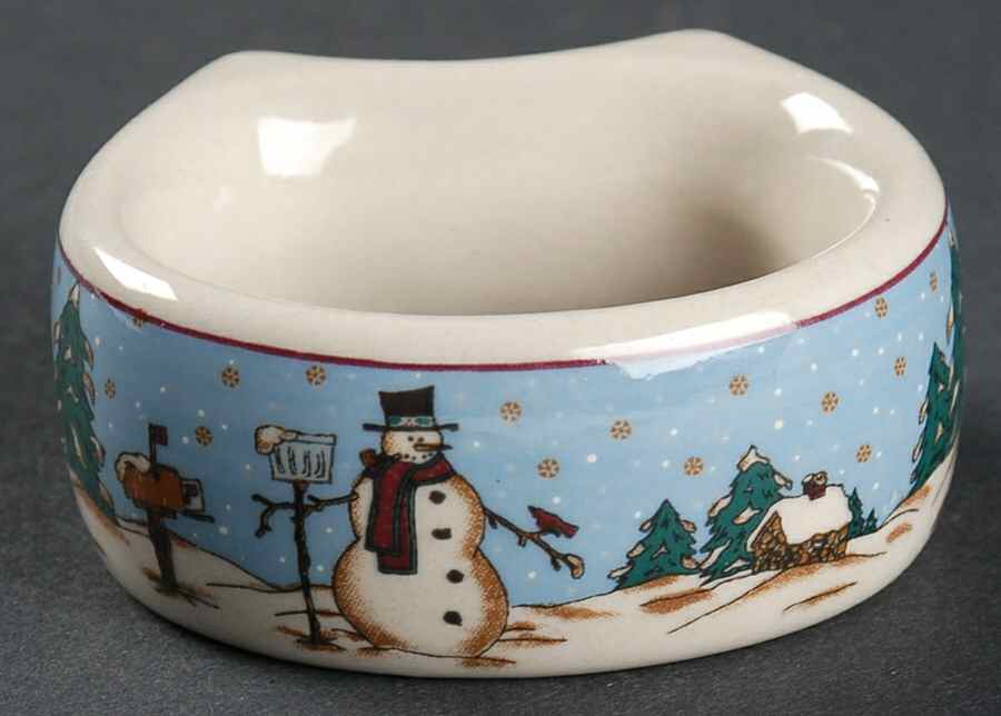 Snowmen Serenade II Napkin Ring by Meiwa-1