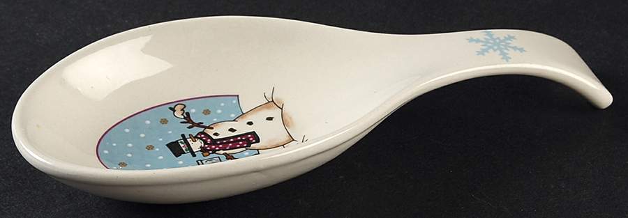 Snowmen Serenade II Spoon Rest/Holder (Holds 1 Spoon) by Meiwa-1