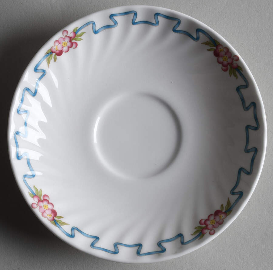 Ribbons & Blossoms Saucer by Minton-1