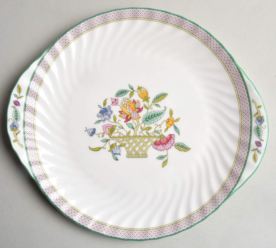 Haddon Hall Trellis Handled Cake Plate by Minton-1