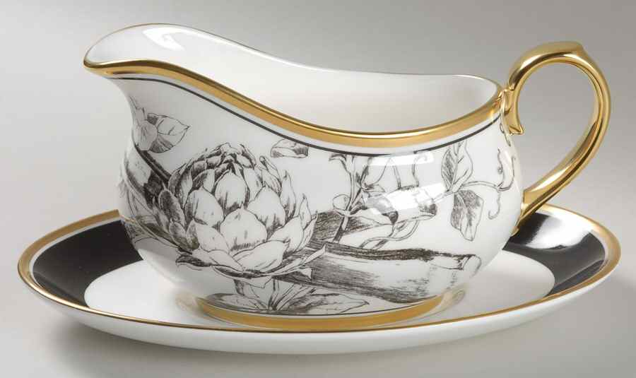 Rosenborg Gravy Boat & Underplate by Minton-1