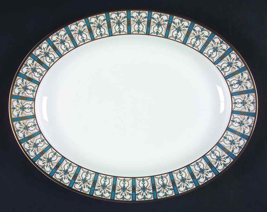 Basilica 13" Oval Serving Platter by Minton-1