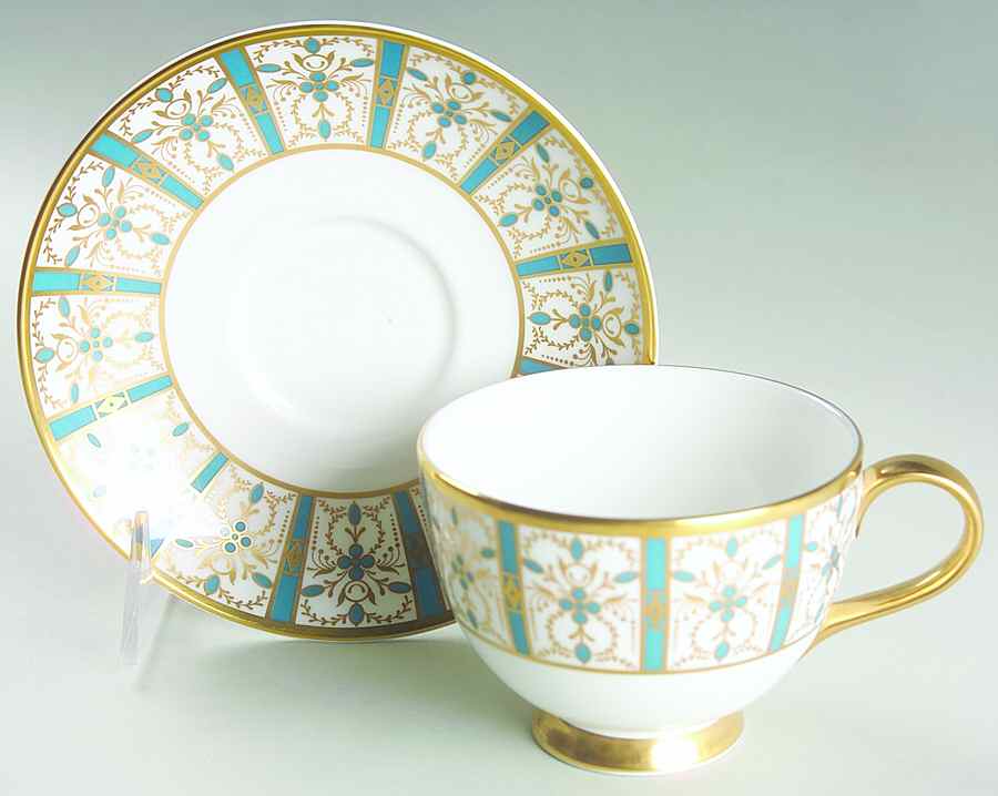 Basilica Footed Cup & Saucer Set by Minton-1
