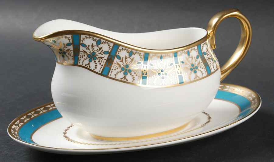 Basilica Gravy Boat & Underplate by Minton-1