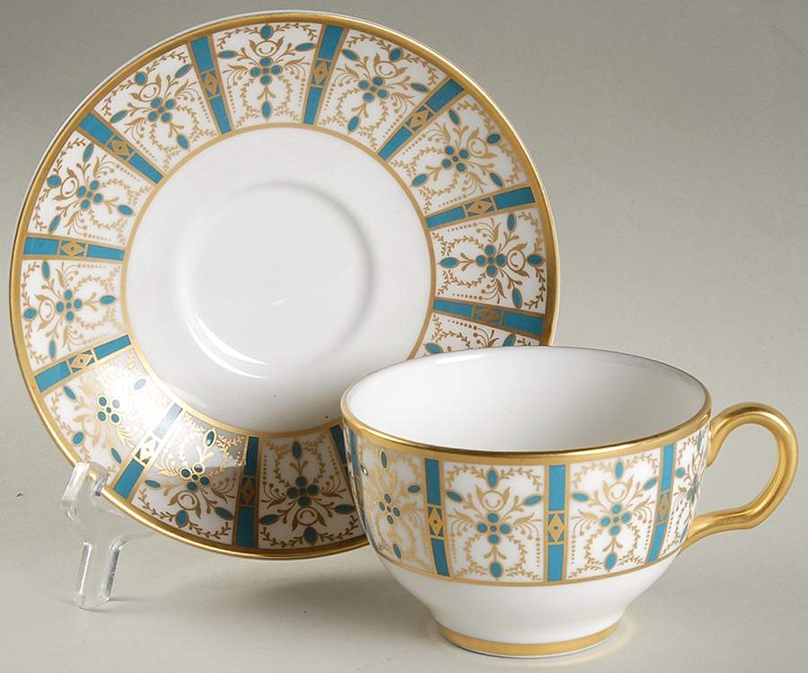 Basilica Flat Cup & Saucer Set by Minton-1