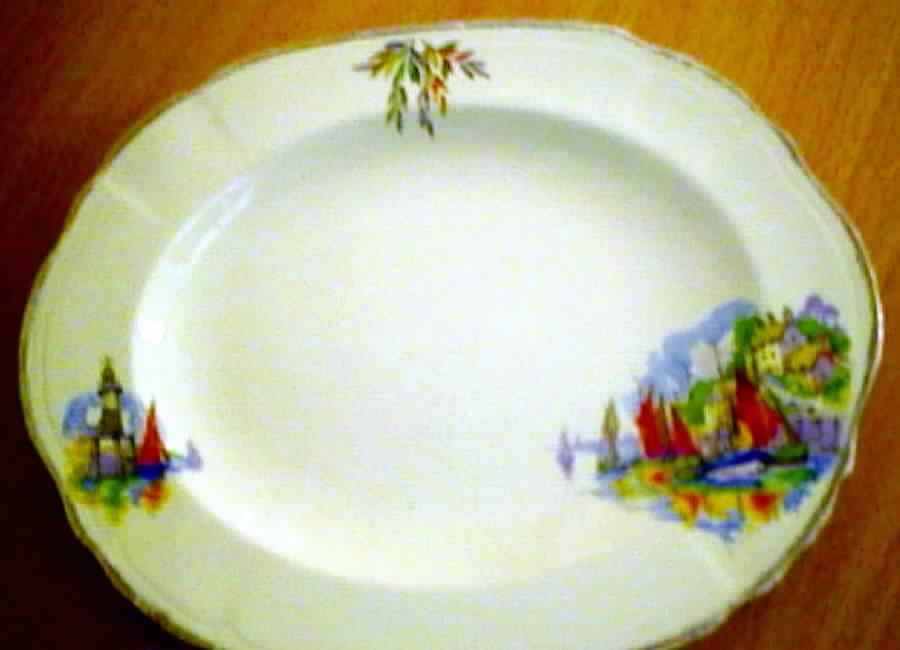 MEA125 14" Oval Serving Platter by Alfred Meakin-1