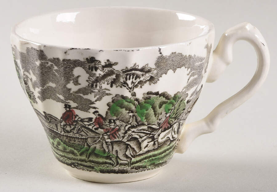 Country Life Brown Multicolor Flat Cup by Myott Staffordshire-1