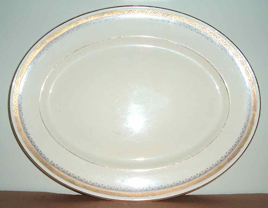 The Crowning Cream 15" Oval Serving Platter by Myott Staffordshire-1