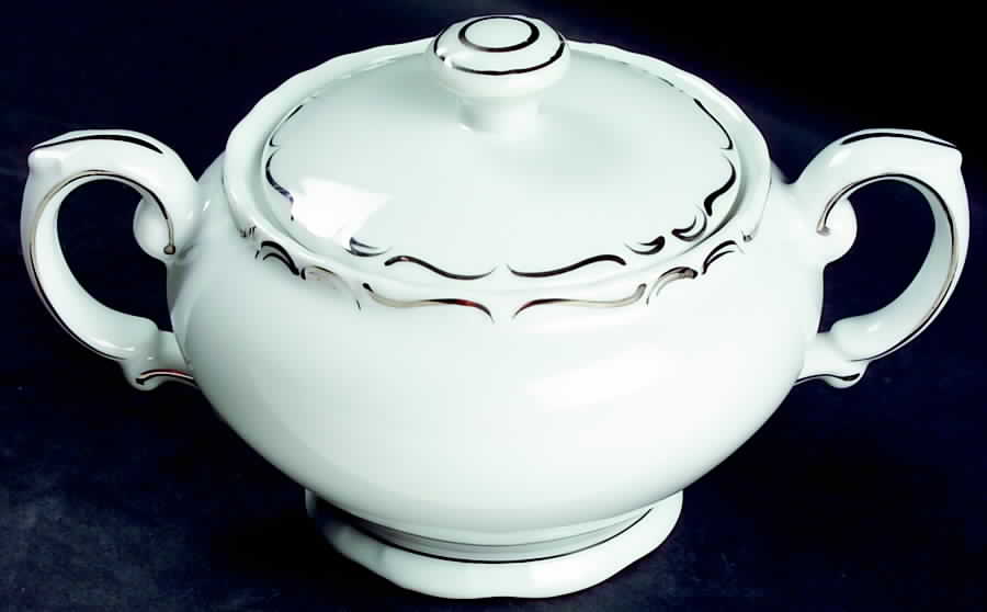 Simplicity Sugar Bowl & Lid by Modern China & Table Institute-1