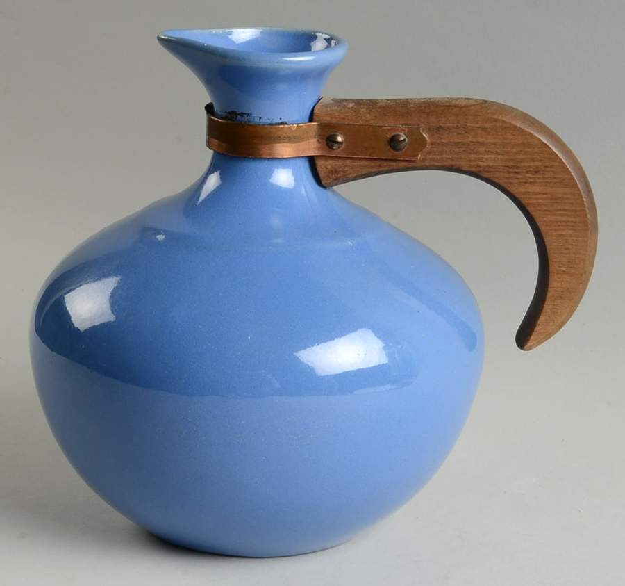 200 Delphinium Blue (Rim, Glossy) Carafe No Lid by Metlox - Poppytrail - Vernon-1