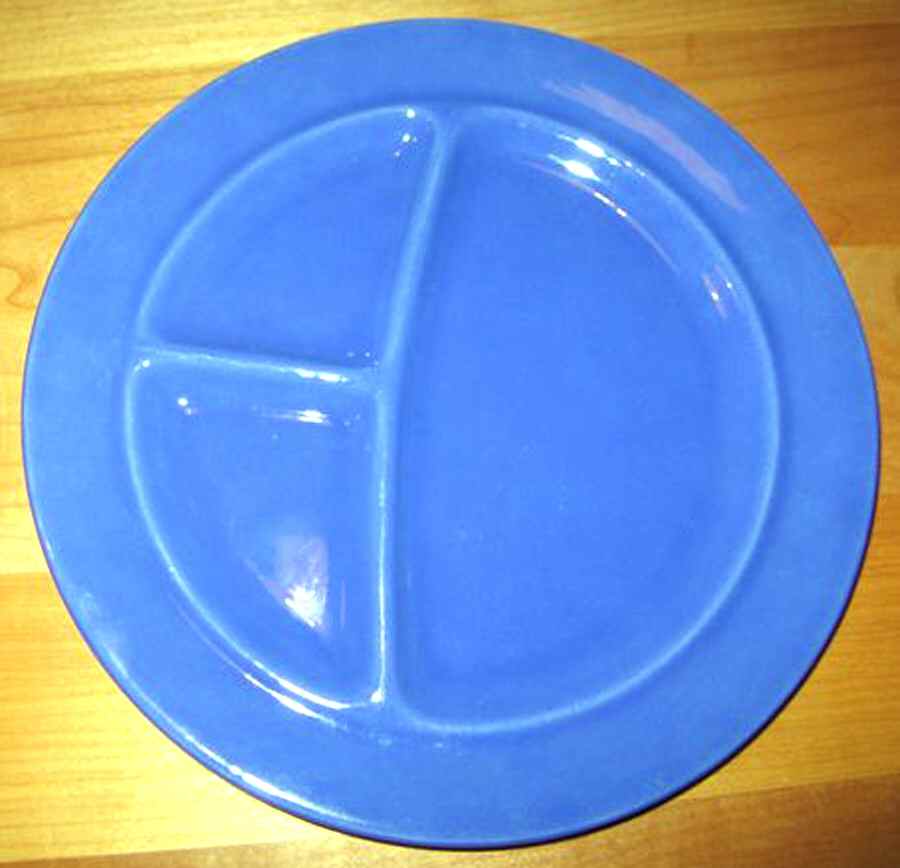 200 Delphinium Blue (Rim, Glossy) Grill Plate by Metlox - Poppytrail - Vernon-1
