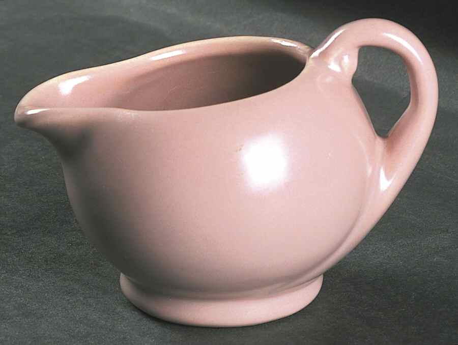 200 Petal Pink (Satin, Rim) Creamer by Metlox - Poppytrail - Vernon-1