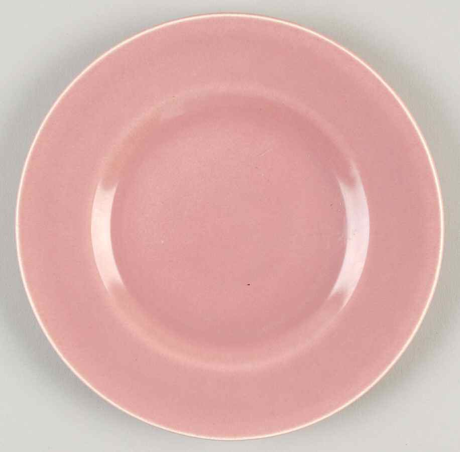 200 Petal Pink (Satin, Rim) Bread & Butter Plate by Metlox - Poppytrail - Vernon-1