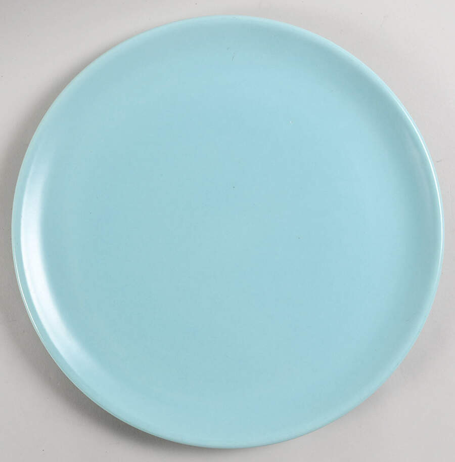 200 Satin Turquoise (Rim) 12" Chop Plate (Round Platter) by Metlox - Poppytrail - Vernon-1