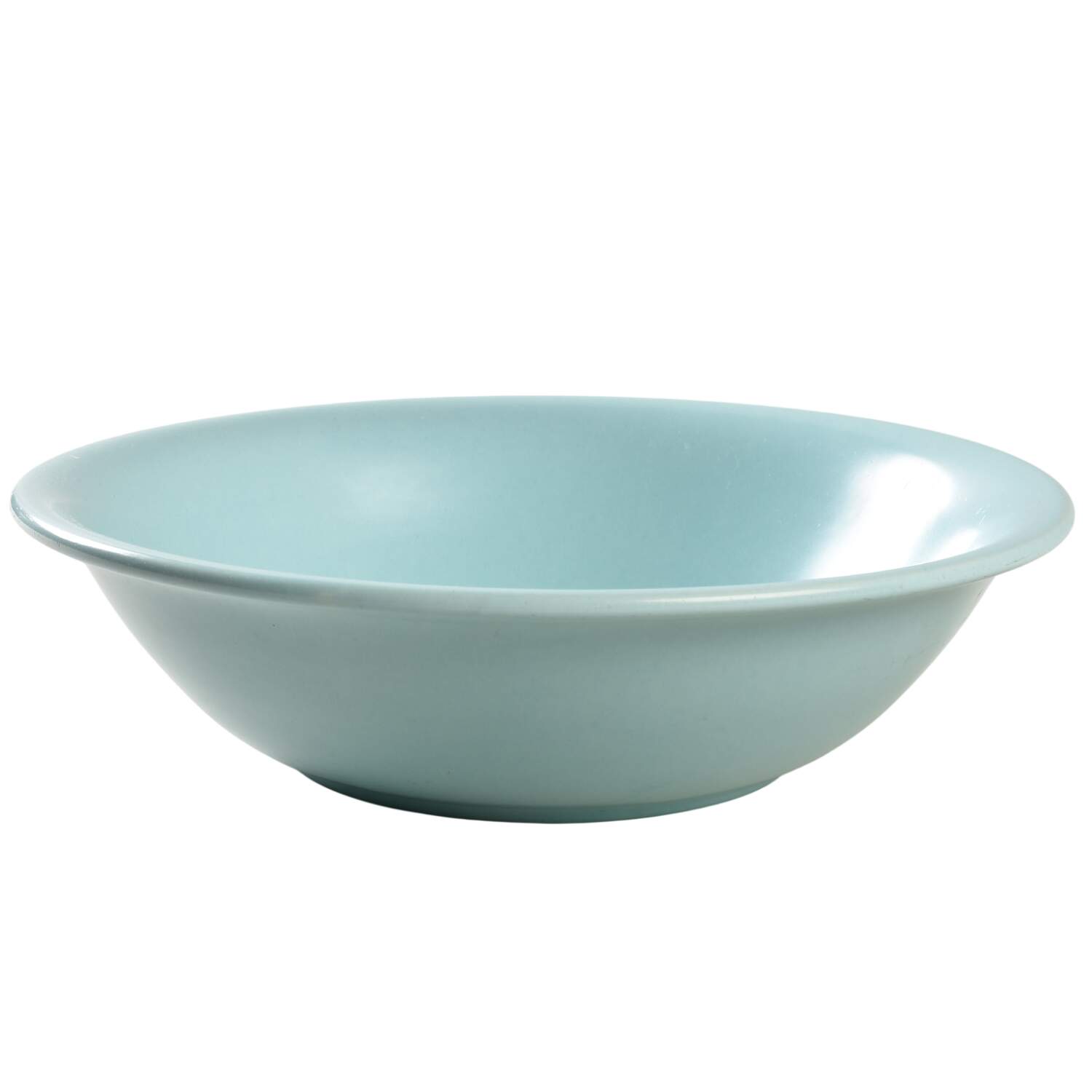 200 Satin Turquoise (Rim) 9" Round Vegetable Bowl by Metlox - Poppytrail - Vernon-1
