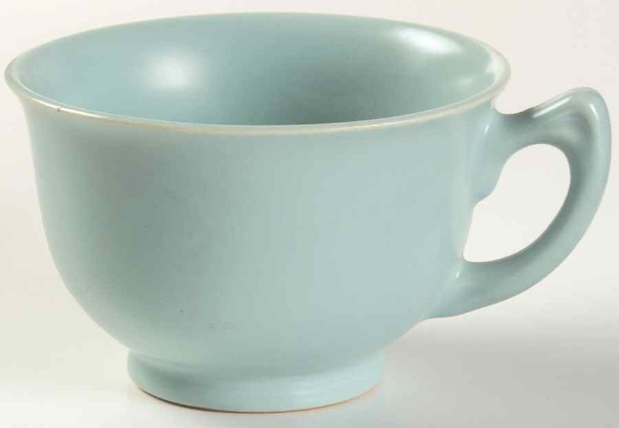 200 Satin Turquoise (Rim) Footed Cup by Metlox - Poppytrail - Vernon-1