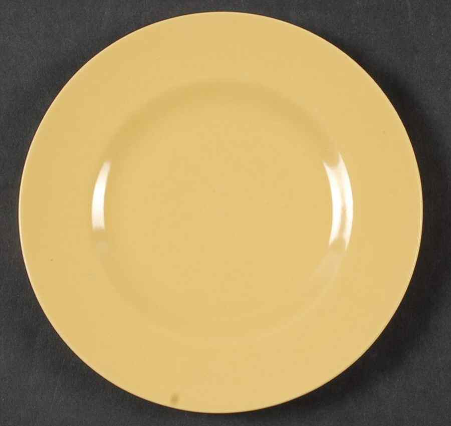 200 Canary Yellow (Glossy, Rim) Bread & Butter Plate by Metlox - Poppytrail - Vernon-1