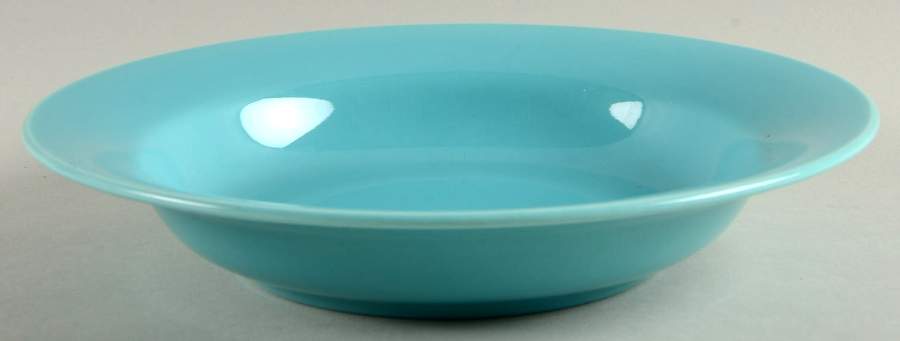 200 Turquoise (Glossy, Rim) Rim Soup Bowl by Metlox - Poppytrail - Vernon-1