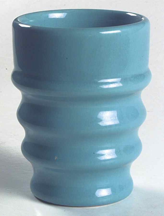 200 Turquoise (Glossy, Rim) 7 Oz No Handle Mug by Metlox - Poppytrail - Vernon-1