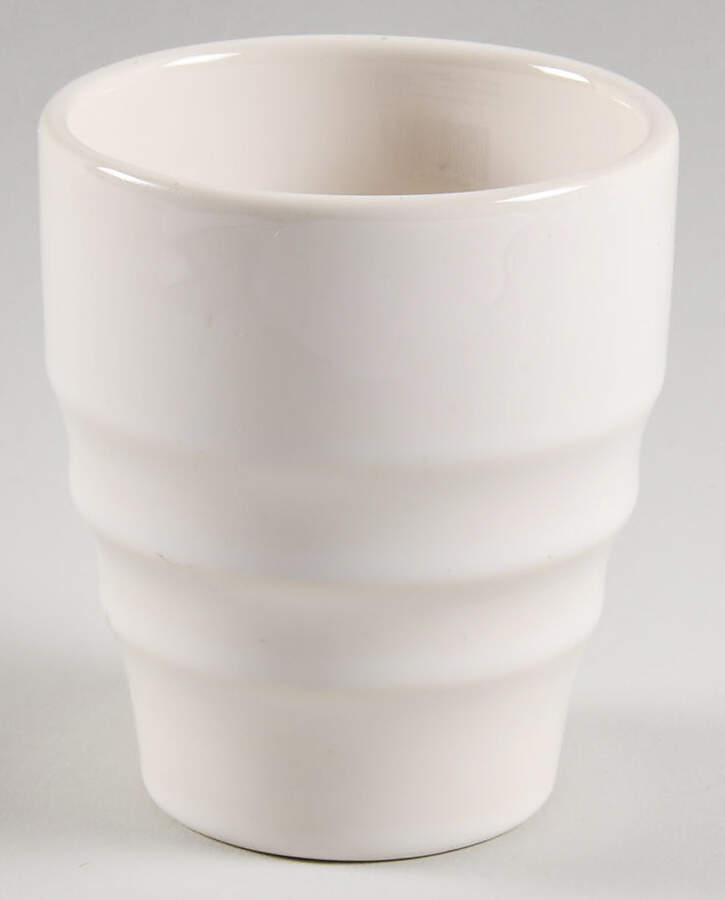 200 Cream (Glossy, Rim) 10 Oz China Tumbler No Wood Handle by Metlox - Poppytrail - Vernon-1