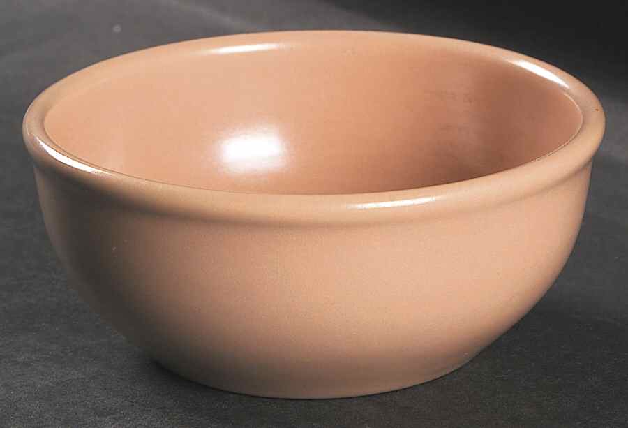 200 Peach (Satin, Rim) Chili Bowl by Metlox - Poppytrail - Vernon-1