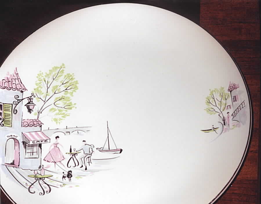 Parlez Vous Dinner Plate by Alfred Meakin-1