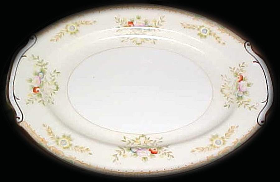 MSJ10 14" Oval Serving Platter by MS (Japan)-1