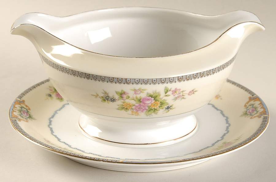 MEI768 Gravy Boat with Attached Underplate by Meito-1