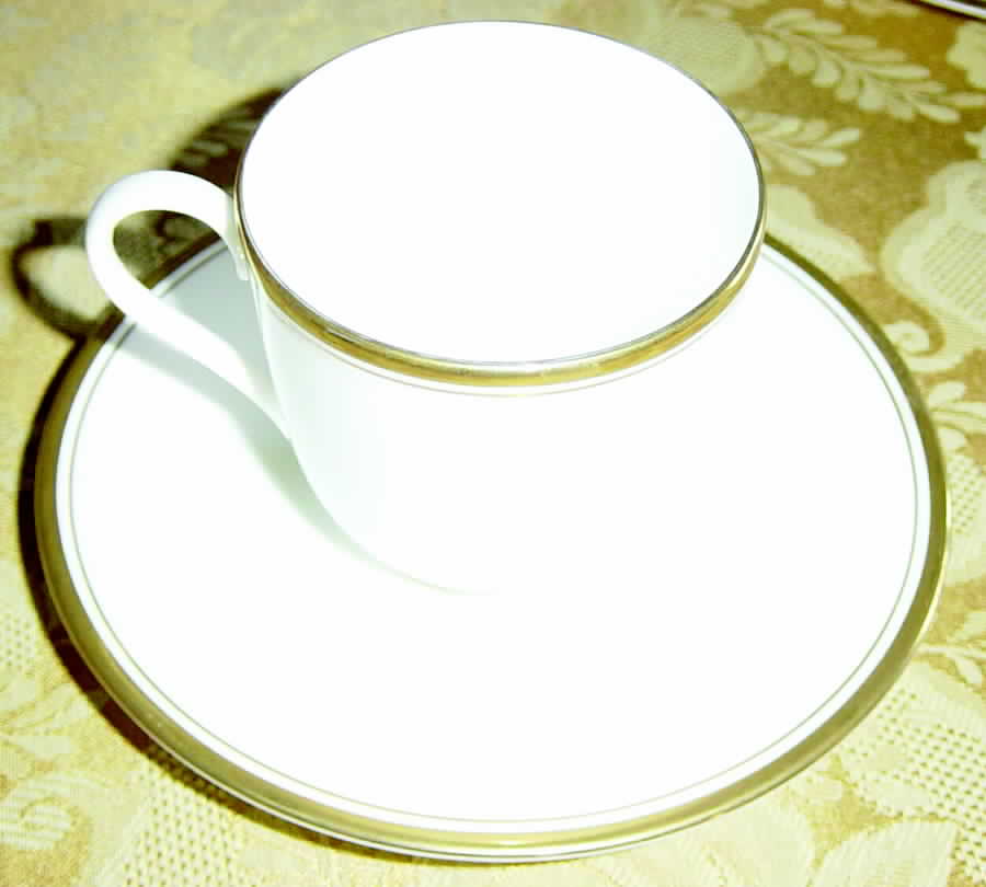 Dorchester Gold Flat Cup & Saucer Set by Mikasa-1