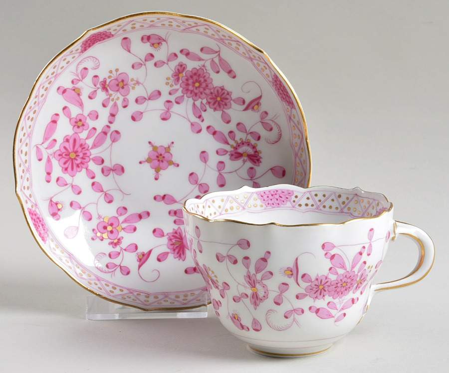383480 Flat Cup & Saucer Set by Meissen (Germany)-1
