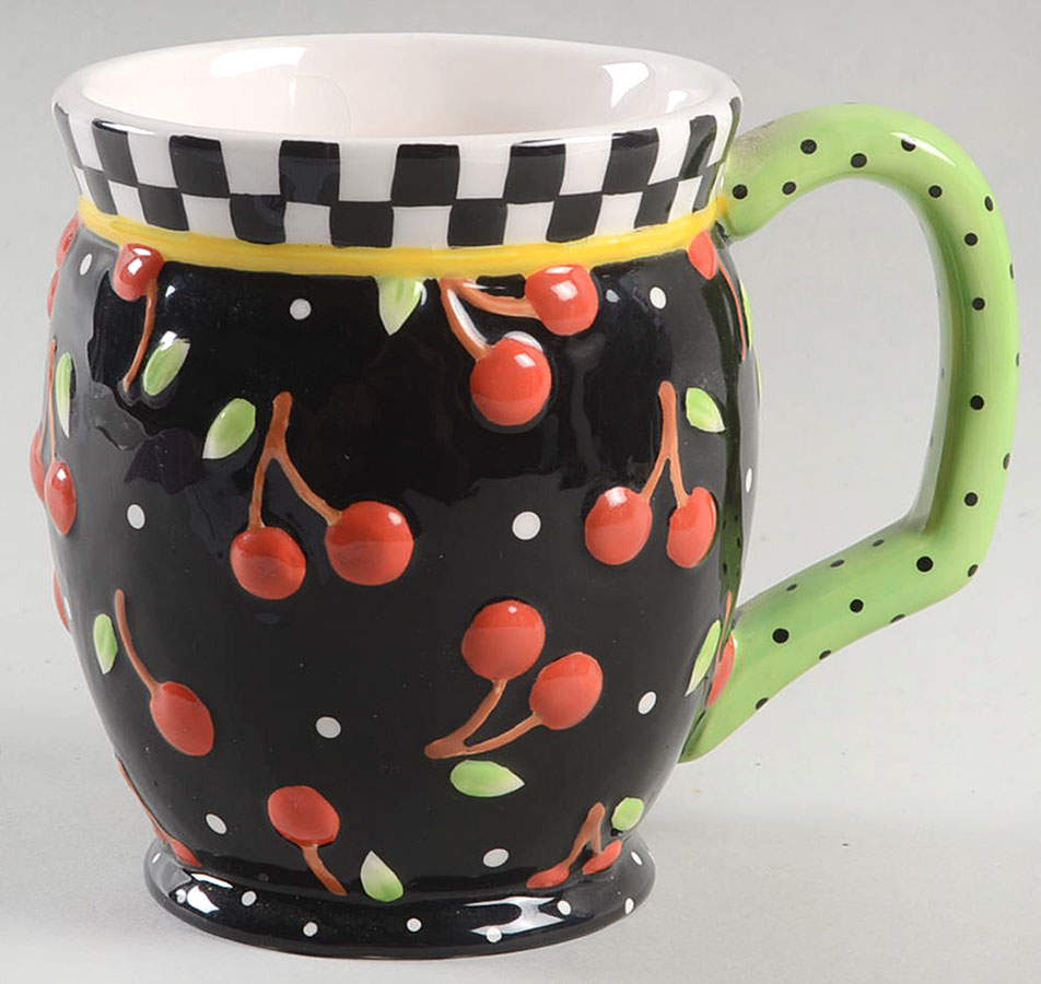 Cherry Cameo Sculpted Mug by Mary Engelbreit-1