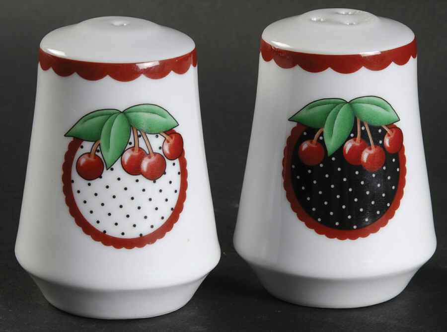 Cherry Cameo Salt & Pepper Set by Mary Engelbreit-1