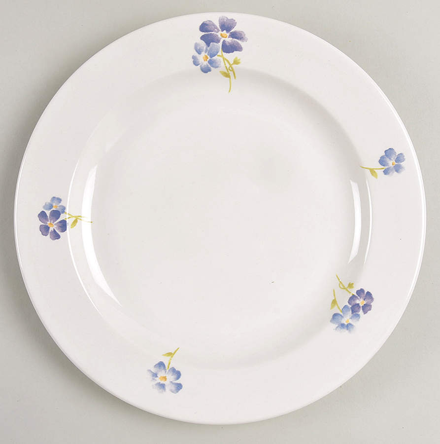 Forget Me Not Border Salad/Dessert Plate by Martha Stewart-1