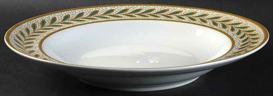 Emerald Vine Large Rim Soup Bowl by Mottahedeh-1