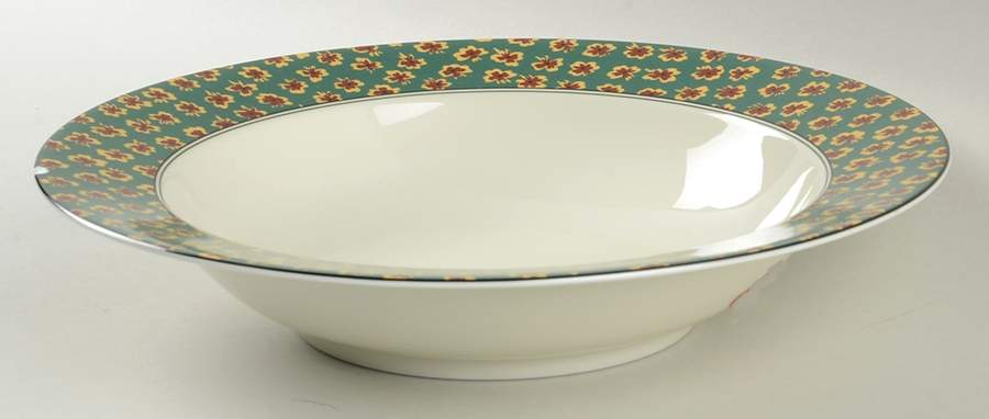 Fleurette Green 10" Round Vegetable Bowl by Mikasa-1