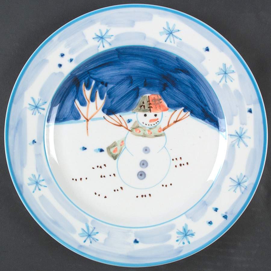 Snowman Dinner Plate by Montgomery Ward-1