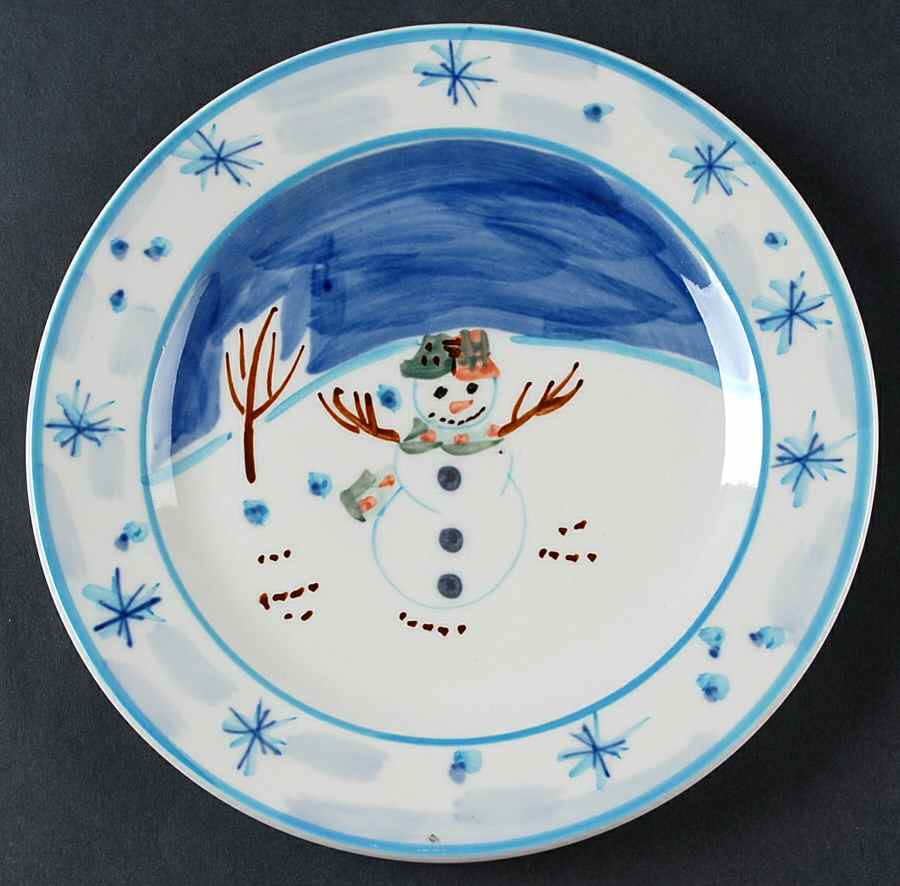 Snowman Salad Plate by Montgomery Ward-1