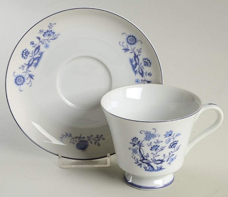 French Onion Footed Cup & Saucer Set by Mimosa-1