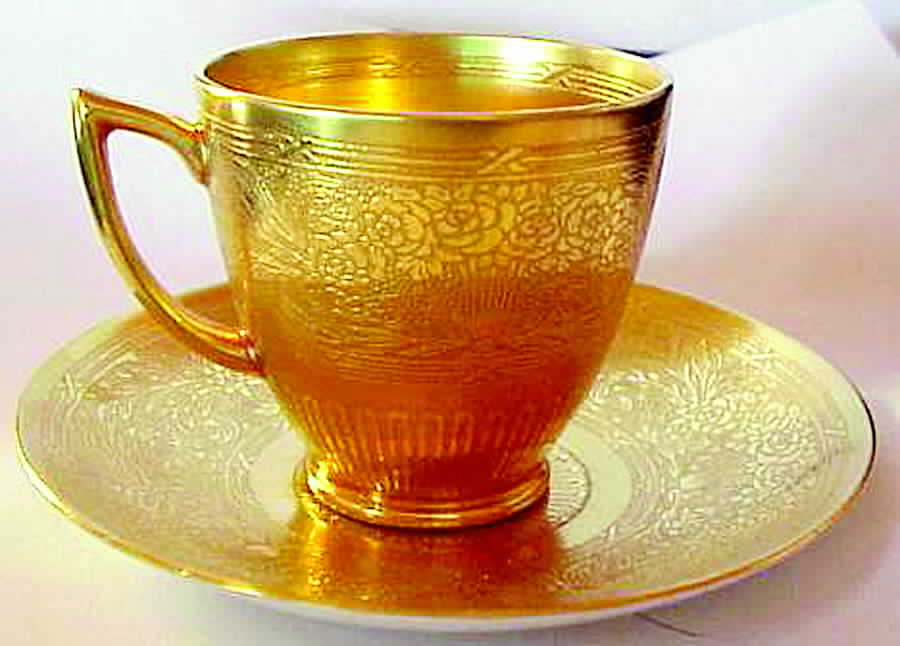 H4983 Footed Cup & Saucer Set by Minton-1