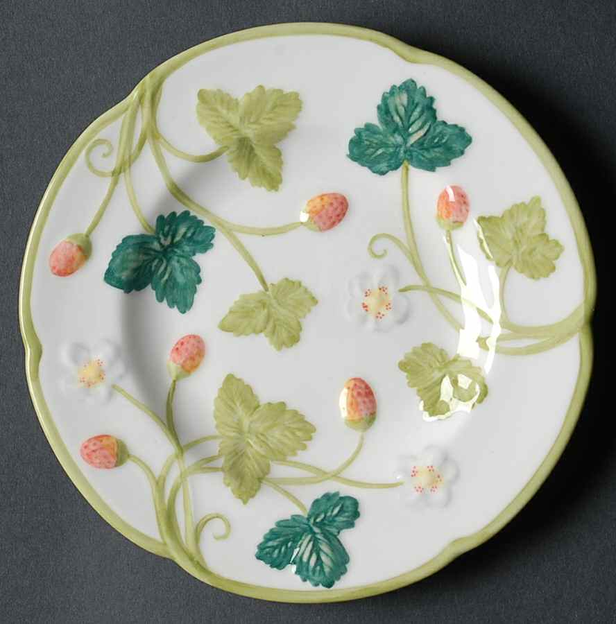 Victoria Strawberry Handpainted Bread & Butter Plate by Minton-1