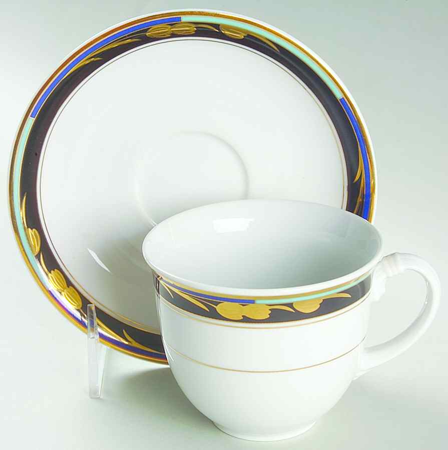 Tulip Chateau Flat Cup & Saucer Set by Mikasa-1